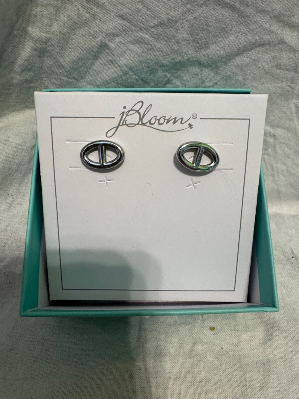 jBloom Silver Stud Earrings